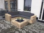 Luxe steigerhouten hoekbank Loungebank bank SHOWROOM OPEN !!, Bank, Steigerhout, Nieuw, Ophalen of Verzenden