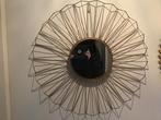 Spiegel zon messing, Huis en Inrichting, Woonaccessoires | Spiegels, Ophalen, Rond, Zo goed als nieuw, Minder dan 100 cm