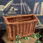 Brocante look rotan rieten lectuurmand, Ophalen of Verzenden
