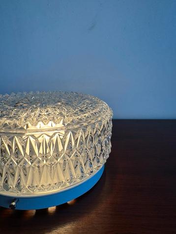 Vintage Massive Belgium Flush Mount – Faceted Crystal Look beschikbaar voor biedingen
