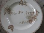 Groot oud bord met vogeltjes/natuur, Antiek en Kunst, Ophalen of Verzenden