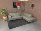 GRATIS LEVERING Hoekbank Grijs/Groen 265x220 REFURBISHED, 250 tot 300 cm, Stof, Hoekbank, Ophalen of Verzenden
