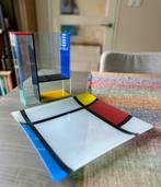 Orinigele vaas en schaal de Stijl, Overige kleuren, Ophalen of Verzenden, Minder dan 50 cm, Glas