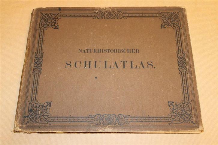 Antieke Natuurhistorische Atlas [1892] — Veel Litho's, Antiek en Kunst, Antiek | Boeken en Bijbels, Ophalen of Verzenden