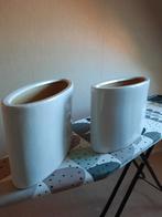 Twee bloempotten, Tuin en Terras, Ophalen, Rond, Steen, Minder dan 30 cm