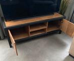 Tv kast mango met zwart ijzer frame br.130xd.50xh. 47 cm, Ophalen, 100 tot 150 cm, Zo goed als nieuw, Minder dan 100 cm