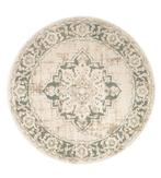 Rond vloerkleed beige/groen - 280 cm - Zo goed als nieuw, Huis en Inrichting, Stoffering | Tapijten en Kleden, Groen, Rond, 200 cm of meer