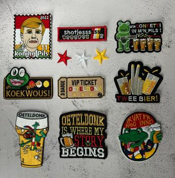Set van 10 Oeteldonk emblemen - Bier  beschikbaar voor biedingen