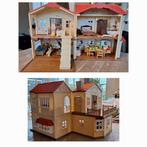 Sylvanian Families villa, verlicht, witte konijnen, Ophalen of Verzenden, Gebruikt, Poppenhuis