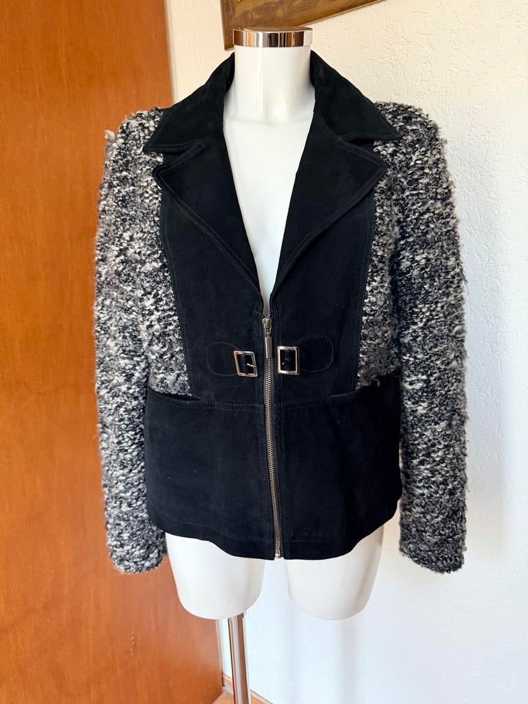 Rino Pelle Zwart Blazerjasje Leer Maat 44, Zwart, Maat 42/44 (L), Ophalen of Verzenden, Zo goed als nieuw