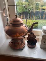 Antieke Koperen Appelketel met Warmhouder, Ophalen, Koper