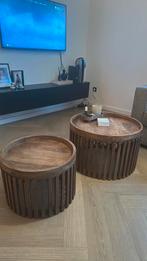 Salontafel 4living  Mango Hout, Huis en Inrichting, Tafels | Salontafels, Ophalen, Rond, Nieuw, 50 tot 100 cm