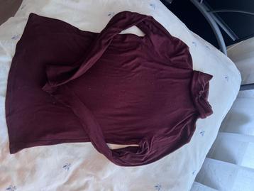 Mango suit burgundy wijnrood dun gebreide coltrui wol S nw beschikbaar voor biedingen