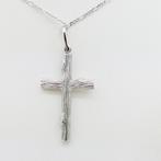 Zilveren collier met kruishanger, Met hanger, Verzenden, Zo goed als nieuw, Nvt