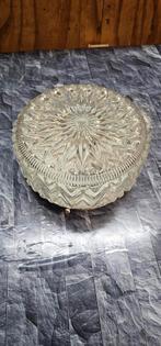 Vintage Glazen Plafondlamp, Huis en Inrichting, Lampen | Plafondlampen, Ophalen of Verzenden, Gebruikt, Glas, Retro