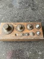 Antieke Gewichten Set in Houten Doosje - Gereedschap Instrum, Antiek en Kunst, Antiek | Gereedschap en Instrumenten, Ophalen of Verzenden