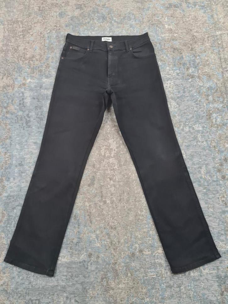 Wrangler TEXAS W33 L34 Straight STRETCH Bronno3334 Zwart, Kleding | Heren, Spijkerbroeken en Jeans, Zo goed als nieuw, W33 - W34 (confectie 48/50)