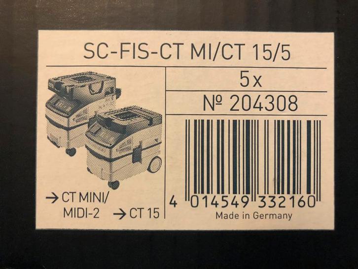 Losse stofzak Festool SC-FIS-CT MINI/MIDI-2/5/CT15, Doe-het-zelf en Verbouw, Schildersmaterialen, Nieuw, Overige typen, Ophalen of Verzenden