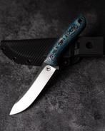 Handgemaakt Elmax Mes - Fatcarbon Heft, Verzamelen, Ophalen, Landmacht, Mes of Dolk