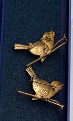 Vintage Vogel Broches - Goudkleurig Set, Ophalen of Verzenden, Gebruikt, 4 tot 7 cm, Goud