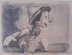 Mooie tekening prent PINOKKIO mooi ingelijst voor kinderkame, Ophalen of Verzenden, Overige figuren, Zo goed als nieuw, Plaatje of Poster
