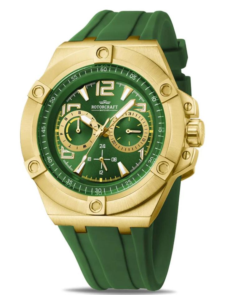Rotorcraft Sinner RC3404 sport t.w.v € 399 100% ORIGINEEL!, Sieraden, Tassen en Uiterlijk, Sporthorloges, Nieuw, Android, Groen