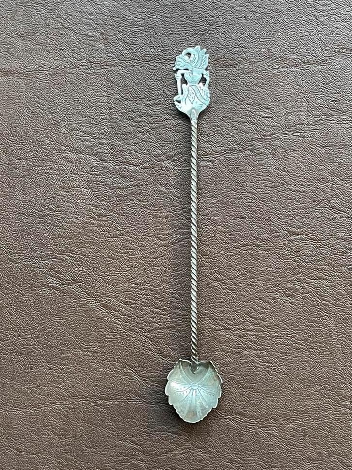 Lange Djokja (80) lepel met getorste steel, Antiek en Kunst, Antiek | Bestek, Ophalen of Verzenden