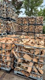 Te koop droog Eiken/Essen kachelhout. 125€ per kub, Tuin en Terras, 6 m³ of meer, Ophalen, Eikenhout