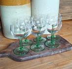 Vintage Luminarc groene wijn glazen - set van 6, Antiek en Kunst, Antiek | Glas en Kristal, Ophalen of Verzenden