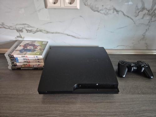 PlayStation 3 met controller, kabels & 5 games (GTA V), Spelcomputers en Games, Spelcomputers | Sony PlayStation 3, Zo goed als nieuw