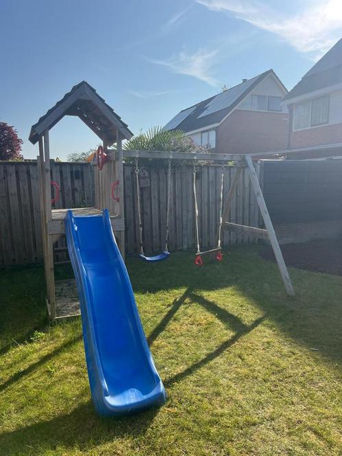 Speeltoestel, glijbaan, schommel, zandbak, Kinderen en Baby's, Speelgoed | Buiten | Speeltoestellen, Gebruikt, Schommel, Ophalen of Verzenden