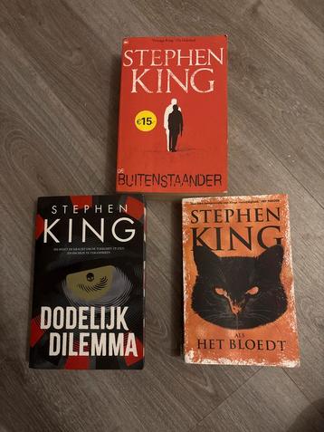 Stephen King Boeken - De Buitenstaander, Dilemma, Bloedt beschikbaar voor biedingen