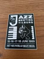 1333 Sticker Jazz Meeting Tilburg 1989, Verzamelen, Ophalen of Verzenden, Zo goed als nieuw, Overige typen