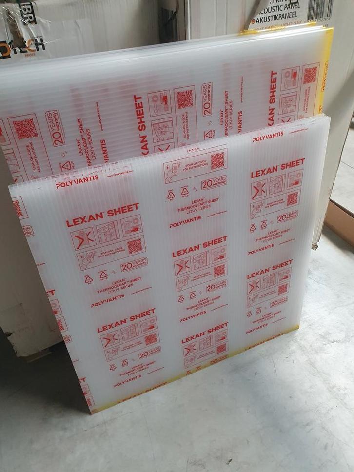 Lexan Kanaalplaat 10mm reststukken, Doe-het-zelf en Verbouw, Platen en Panelen, Nieuw, Ophalen