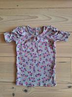 Z8 beige t-shirt met paars/roze bloemen print - Maat 104-110, Meisje, Z8, Ophalen of Verzenden, Zo goed als nieuw