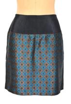Reiss satijnen rok, bronze/teal rokje, Mt. M, Maat 38/40 (M), Reiss, Verzenden, Zo goed als nieuw