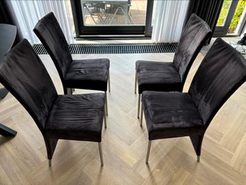 Eetkamerstoelen zwart 4 stuks beschikbaar voor biedingen