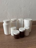 Set van 9 lege pillenpotjes medicijnpotjes apothekerspotjes, Ophalen of Verzenden, Zo goed als nieuw
