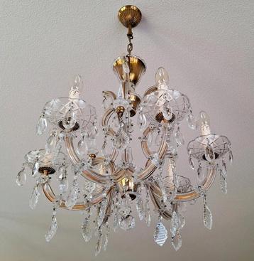 Maria Theresa kroonluchter ca 1950, 6 lampen en 4 pinakels beschikbaar voor biedingen