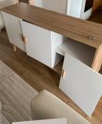 Wit/eiken dressoir Gamtofte Jysk, Ophalen, Gebruikt, 25 tot 50 cm