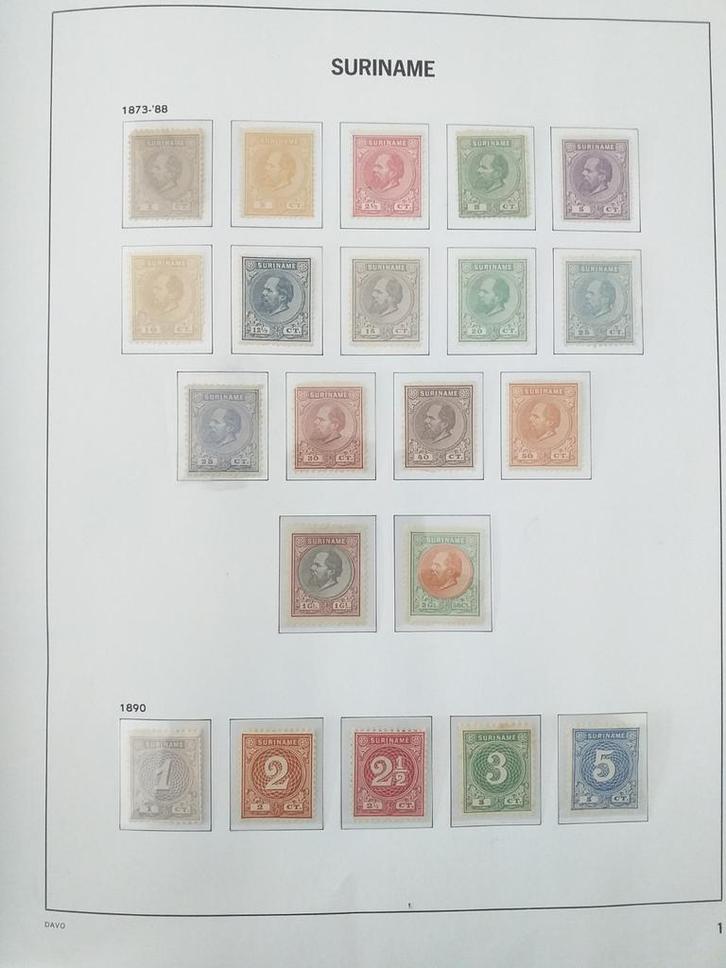Prachtige bijna complete verzameling oud Suriname, Postzegels en Munten, Postzegels | Suriname, Postfris, Ophalen