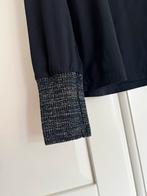 Studio anneloes v-hals shirt met glitter manchetten XXL, Kleding | Dames, Tops, Blauw, Maat 46/48 (XL) of groter, Ophalen of Verzenden