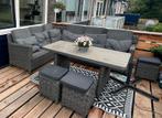 Tuinset met kussens, Tuin en Terras, Tuinsets en Loungesets, Ophalen, Gebruikt, 6 zitplaatsen, Wicker