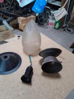 vintage lamp, Huis en Inrichting, Ophalen of Verzenden, Gebruikt, Glas, Minder dan 50 cm