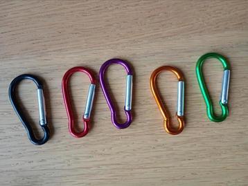 Set of 5 Small Colorful Carabiner Hooks NEW Perfect for Bag beschikbaar voor biedingen