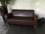 Bruin leren bank & fauteuil  200 euro, Gebruikt, 150 tot 200 cm, Tweepersoons, Ophalen of Verzenden