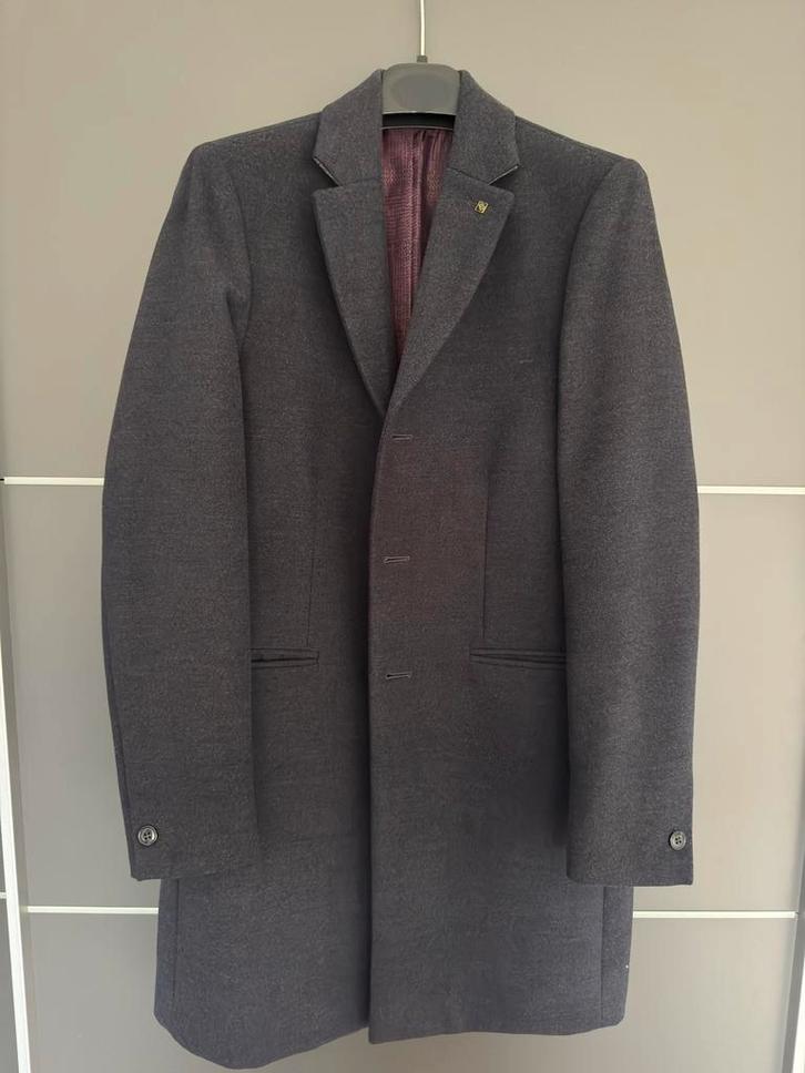 Burton Menswear overcoat maat S, Kleding | Heren, Jassen | Winter, Zo goed als nieuw, Maat 46 (S) of kleiner, Blauw, Ophalen of Verzenden