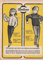 Retro reclame 1960 Delana kindermode vol met verrassingen, Verzenden, Overige typen