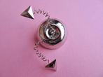 jwg Vintage 80s Memphis art deco design broche zilver klr, Sieraden, Tassen en Uiterlijk, Verzenden, Overige materialen, Broche
