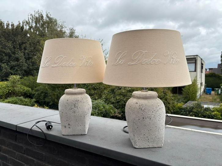 2x Light&Living Lampvoet + Lampenkap karwei La Dolce Vita, Huis en Inrichting, Lampen | Lampenkappen, Zo goed als nieuw, 25 tot 50 cm